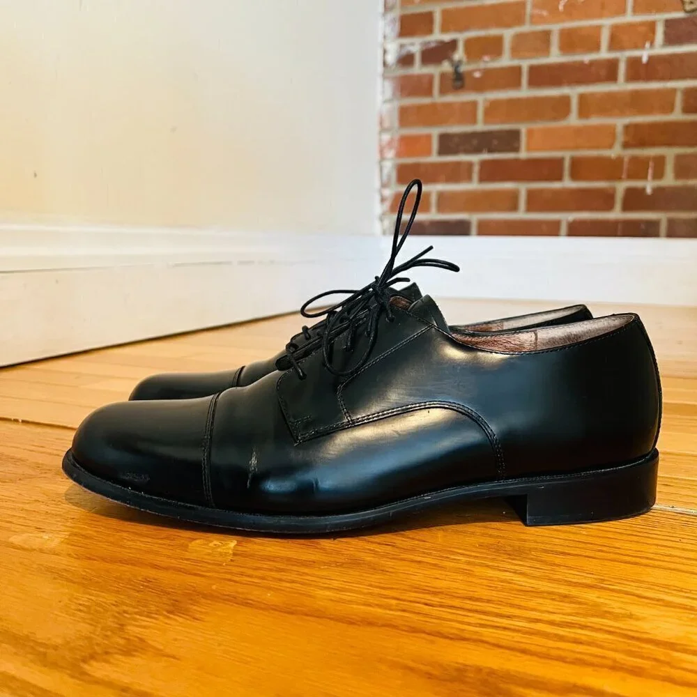 Bostonian Classics First Flex #20390 Black Oxford Leather Dress Shoes Size 12 M